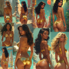 Pinup Bikini Girls by Country