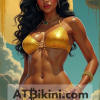 Papua New Guinea pinup contest atbikini golden bikini