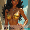 Papua New Guinea pinup contest atbikini golden bikini