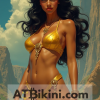 Papua New Guinea pinup contest atbikini golden bikini