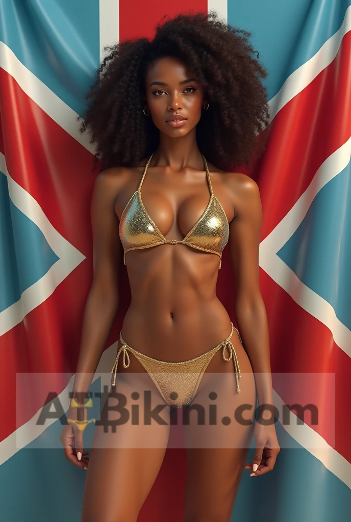 alabama bikini black woman in bikini poster card
