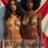 alabama bikini black women in bikini poster card