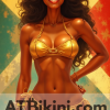 barbados pinup poster atbikini golden bikini
