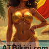 barbados pinup poster atbikini golden bikini