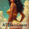barbados pinup poster atbikini golden bikini