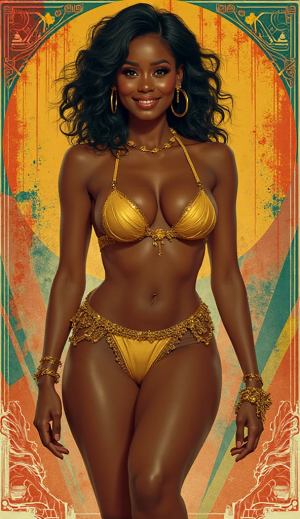 bikini pinup democratic republic of the congo golden bikini