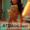 brunei pinup poster. Brunei woman in golden bikini