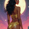 fiji pinup woman at night