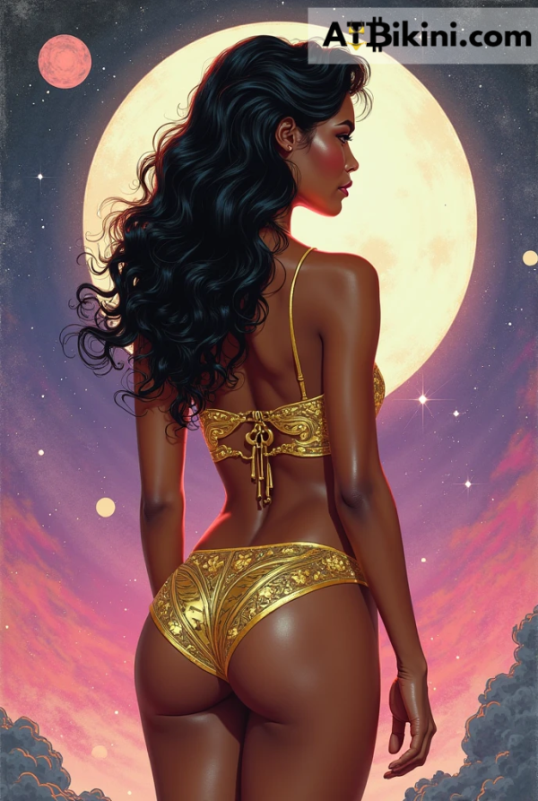 fiji pinup woman at night