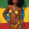 Ethiopia bikini pinup beauty