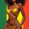 Woman Ethiopia pinup bikini