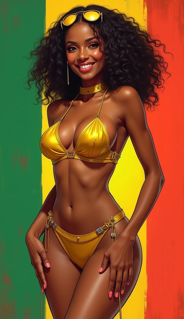 Woman Ethiopia pinup bikini