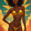 Ethiopia bikini pinup beautiful woman